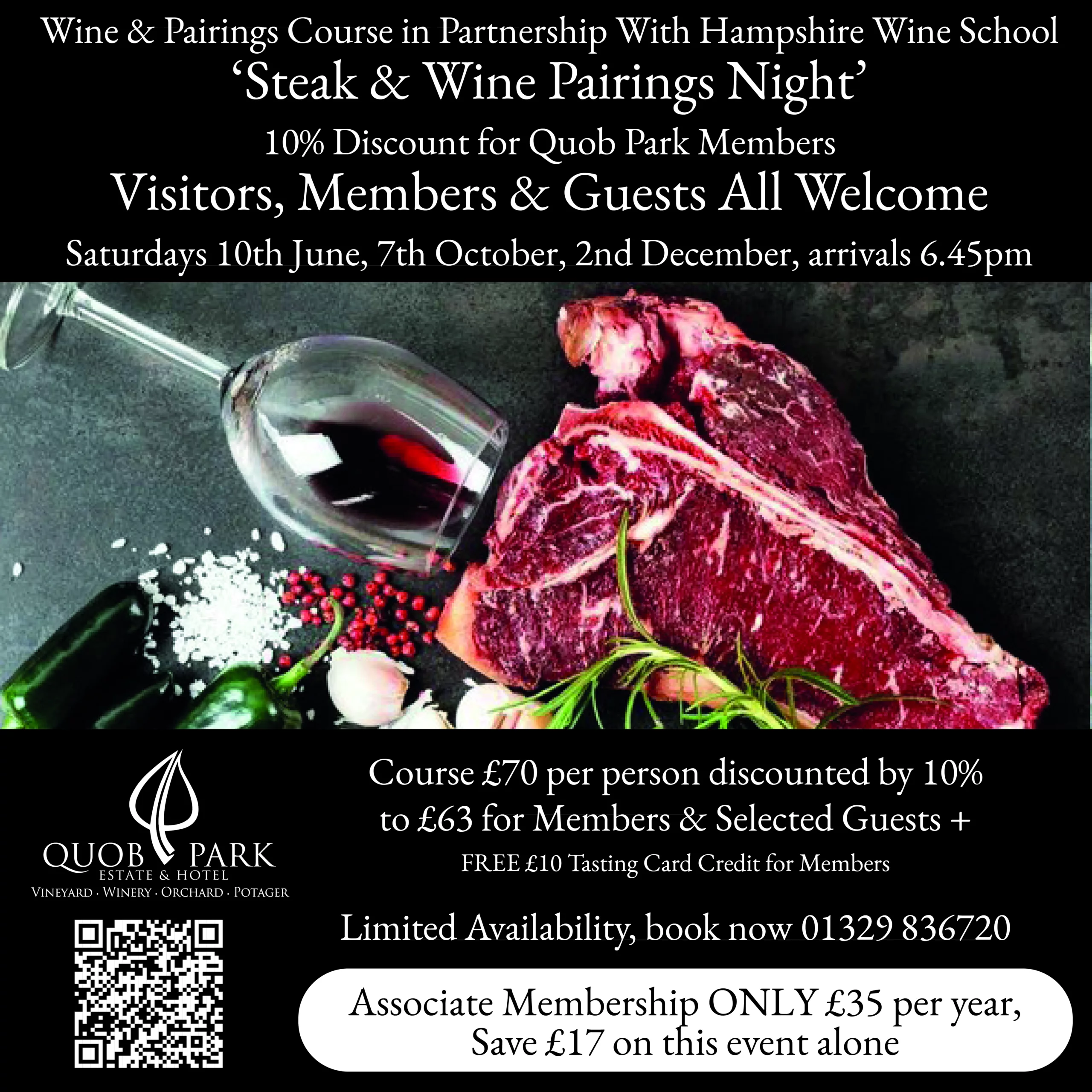 Quob Park Steak & Wine Pairing Night